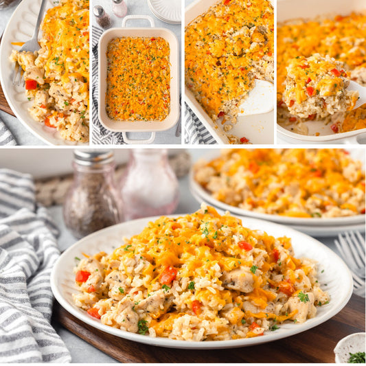Cheesy Chicken and Rice Bake- Exclusive