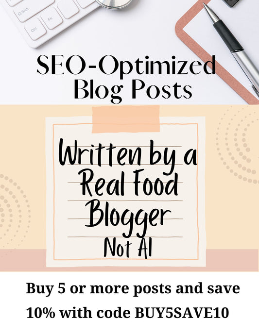 Written Blog Posts for Food Bloggers