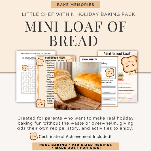 Little Chef Within Baking Fun Pack – Mini Bread Loaf (14-page printable set)