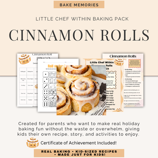 Little Chef Within Baking Fun Pack – Cinnamon Roll (15-page printable set)