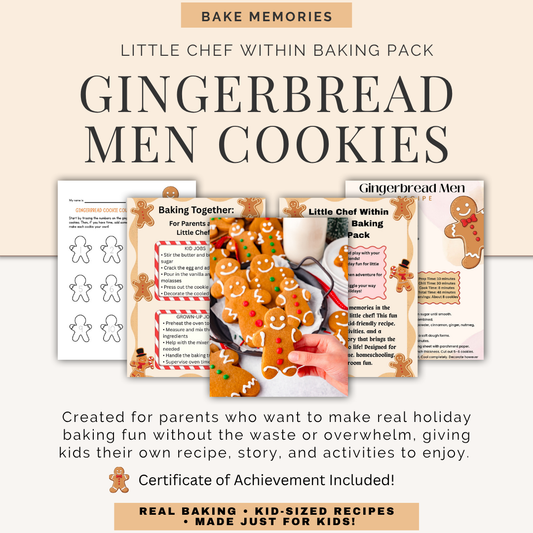 Little Chef Within Baking Kit – Gingerbread Men Cookies (15-page printable set)